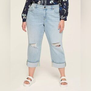 👖✨ Boyfriend Fit Capri Jeans – Light Denim, Size 26 ✨👖